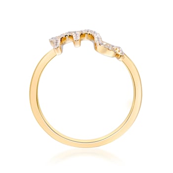 Gin & Grace 10K Yellow Gold Real Diamond Ring (I1)