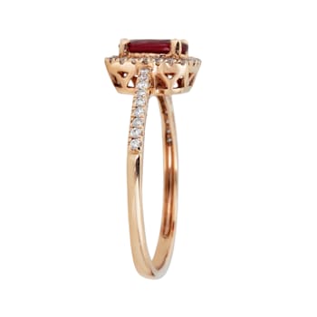 Gin & Grace 14K Yellow Gold Natural Fire Opal & Real Diamond
(I1) Statement Halo Ring