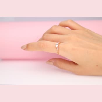 Gin & Grace 18K Rose Gold Ring with Genuine Morganite & Natural
Pink Sapphire