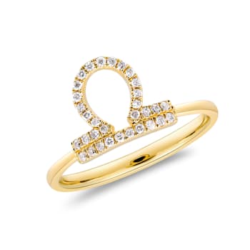 Gin & Grace 10K Yellow Gold Real Diamond Ring (I1)