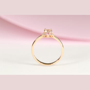 Gin & Grace 18K Rose Gold Real Diamond Ring (I1) with Morganite
& Pink Sapphire