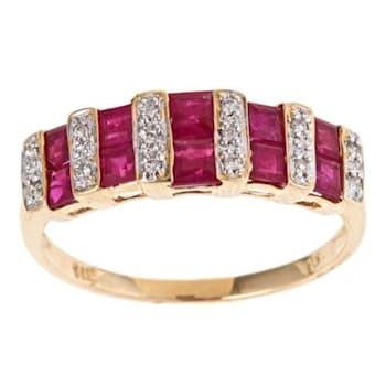 Gin & Grace 10K Yellow Gold Natural Ruby With Real Diamond (I1)
Engagment Ring