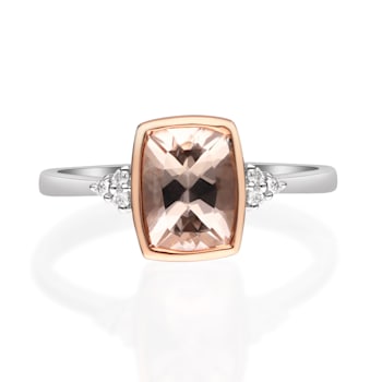 Gin & Grace 14K Two Tone Gold Morganite and Diamond Ring