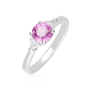 Gin & Grace Platinum 950 Purple Sapphire and Diamond Ring