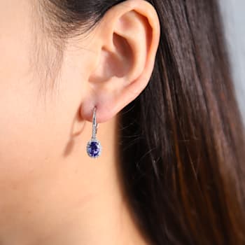 Gin & Grace 14K White Gold Natural Diamond I1 Dangle Earring Genuine
Blue Tanzanite