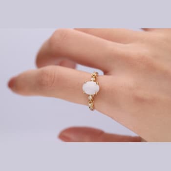 Gin & Grace 10K Yellow Gold Natural Opal & Real Diamond (I1)
Statement Ring