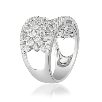 Gin & Grace 14K White Gold Real Diamond Ring (I1)