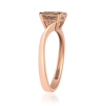 Gin & Grace 14k Rose Gold Morganite With Diamond  Ring