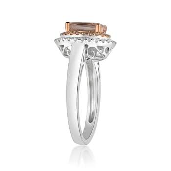 Gin & Grace 14k Two Tone Gold Morganite and Diamond Ring