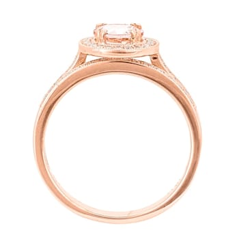 Gin & Grace 14K Rose Gold Morganite and Diamond Engagement Ring
