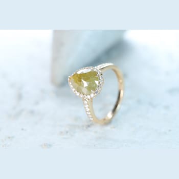 Gin & Grace 14K Yellow Gold Natural Brown and White Diamonds Ring