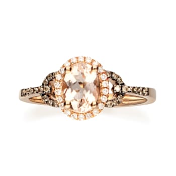 Gin & Grace 14K Rose Gold Morganite and Diamond Ring