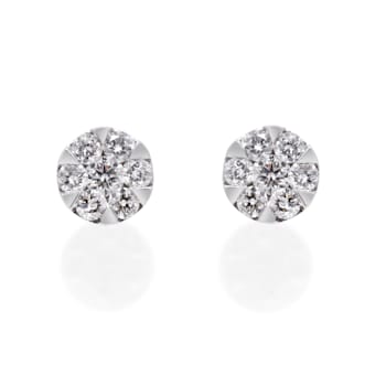 Gin & Grace 14K White Gold Real Diamond (I1) Earring