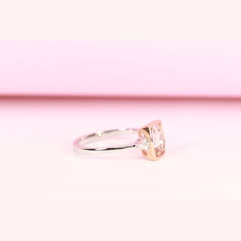 Gin & Grace 14K Two Tone Gold Morganite and Diamond Ring