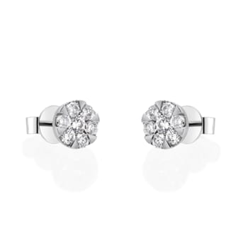 Gin & Grace 14K White Gold Real Diamond (I1) Earring
