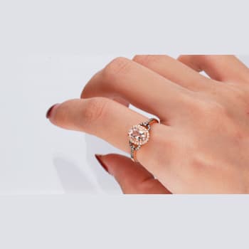 Gin & Grace 14K Rose Gold Morganite and Diamond Ring