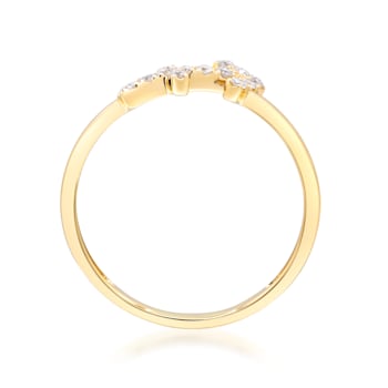 Gin & Grace 10K Yellow Gold Real Diamond Ring (I1)