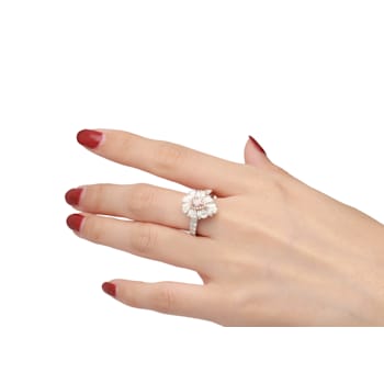 Gin & Grace 18K White Gold Real Diamond Ring (I1) with Natural Fancy
Pink GIA Certified
