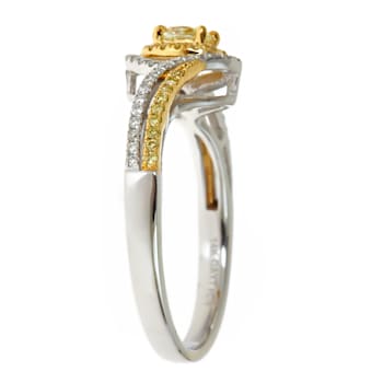 Gin & Grace 14K Two-Tone Gold Natural Yellow and White Diamond Ring