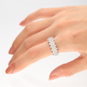 Gin & Grace 14K White Gold Real Diamond Ring (I1)