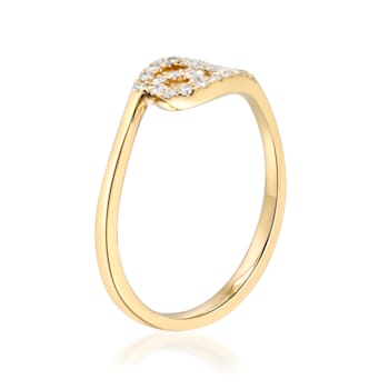 Gin & Grace 10K Yellow Gold Real Diamond Ring (I1)