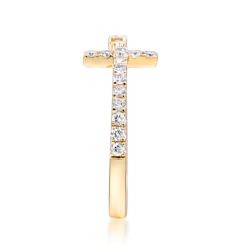 Gin & Grace 14K Yellow Gold Natural White Diamonds Ring