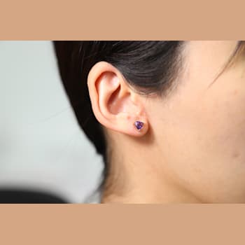 Gin & Grace 14K Yellow Gold Stud Earring with Amethyst
