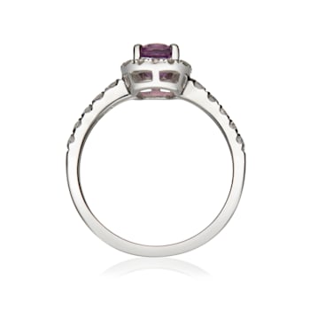 Gin & Grace 18K White Gold Diamond Ring with Sapphire