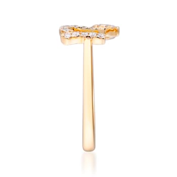 Gin & Grace 10K Yellow Gold Real Diamond Ring (I1)