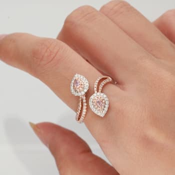 Gin & Grace 18K Gold Natural Pink Diamond (I1) Ring