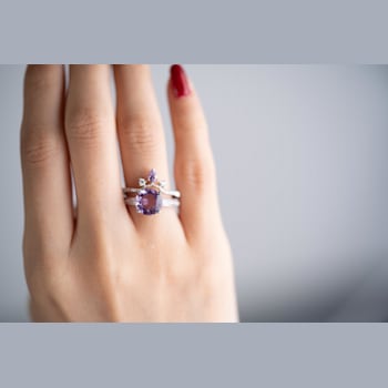 Gin & Grace 14K White Gold Natural Pink Amethyst, Light Pink
Amethyst & Real Diamond (I1,) Ring