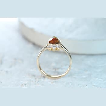 Gin & Grace 14K Yellow Gold Natural Brown and White Diamonds Ring