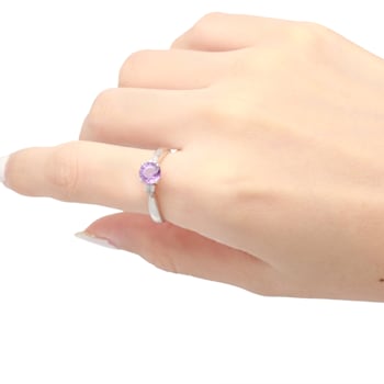 Gin & Grace Platinum 950 Purple Sapphire and Diamond Ring