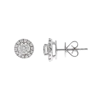 Gin & Grace 14K White Gold Natural Diamond Earring