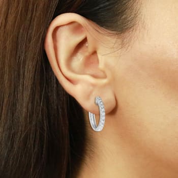 Gin & Grace 14K White Gold Natural Diamond Earring