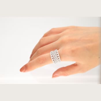 Gin & Grace 14K White Gold Real Diamond Ring (I1)