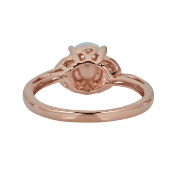 Gin & Grace 10K Rose Gold Natural Australian Opal & Real Diamond
(I1) Ring