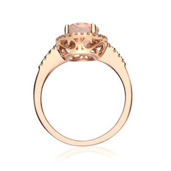 Gin & Grace 14K Rose Gold Morganite and Diamond Ring