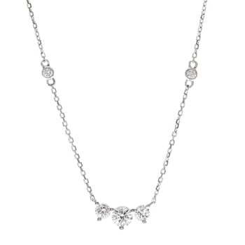 Gin & Grace 14K White Gold Natural White Diamond Necklace