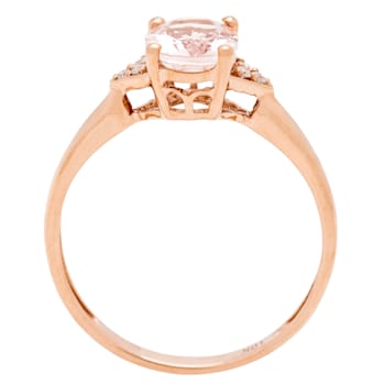 Gin & Grace 10K Rose Gold Genuine Morganite With Real Diamond (I1)
Statement Ring