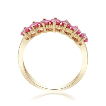 Gin & Grace 14K Yellow Gold Anniversary Engagement Ring (I1) with
Genuine Ruby