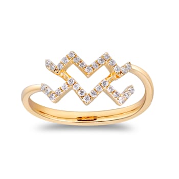 Gin & Grace 10K Yellow Gold Real Diamond Ring (I1)