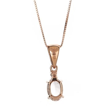 Gin & Grace 14K Rose Gold Real Diamond(I1) Pendant Necklace with
Genuine Morganite