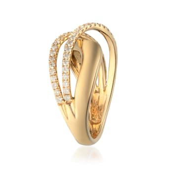 Gin & Grace 14K Yellow Gold Natural White Diamond Ring