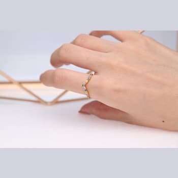 Gin & Grace 18K Yellow Gold Genuine Multi sapphire &
Semi-Precious with Diamond (I1) Ring