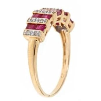 Gin & Grace 10K Yellow Gold Natural Ruby With Real Diamond (I1)
Engagment Ring