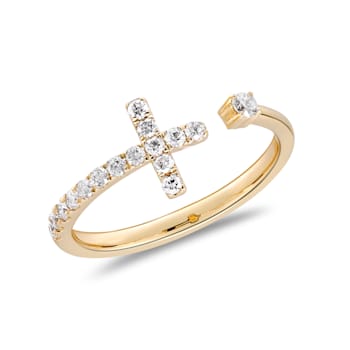 Gin & Grace 14K Yellow Gold Natural White Diamonds Ring