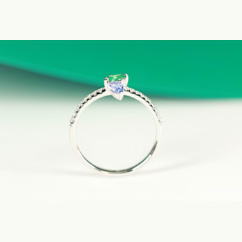 Gin and Grace 14K White Gold Natural Zambian Emerald & Tanzanite
Ring with Natural Diamonds