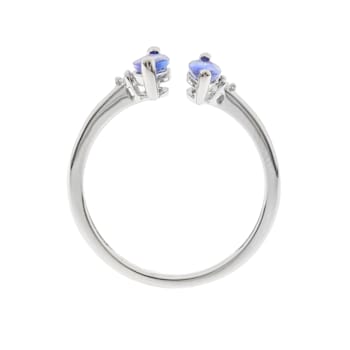 Gin & Grace 925 Sterling Silver Tanzanite & Diamond Ring (I1)