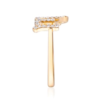 Gin & Grace 10K Yellow Gold Real Diamond Ring (I1)